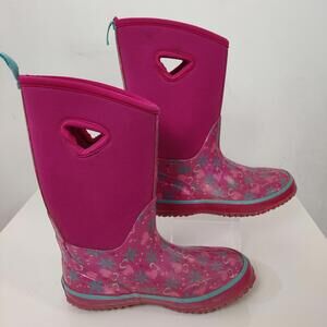 Storm by Cougar Kids Snowflake Winter Rain Boots Pink Size 2